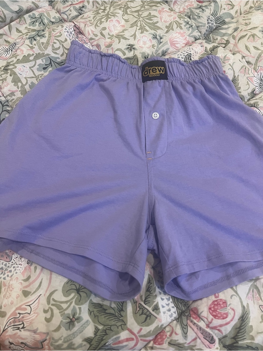 DREW Lavender Logo Elastic Waist Boxer Shorts
